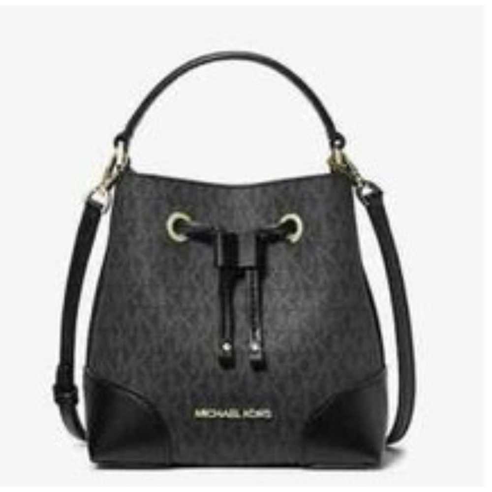 MICHAEL KORS MERCER Gallery Small Logo Bucket Messenger Bag Crossbody Purse